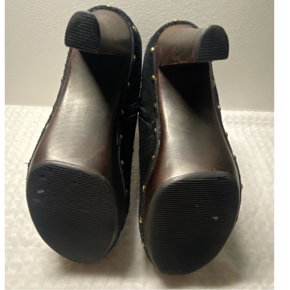 Colin Stuart Vintage Studded Suede Leather Ankle Boot Black Size 5 - Picture 11 of 11